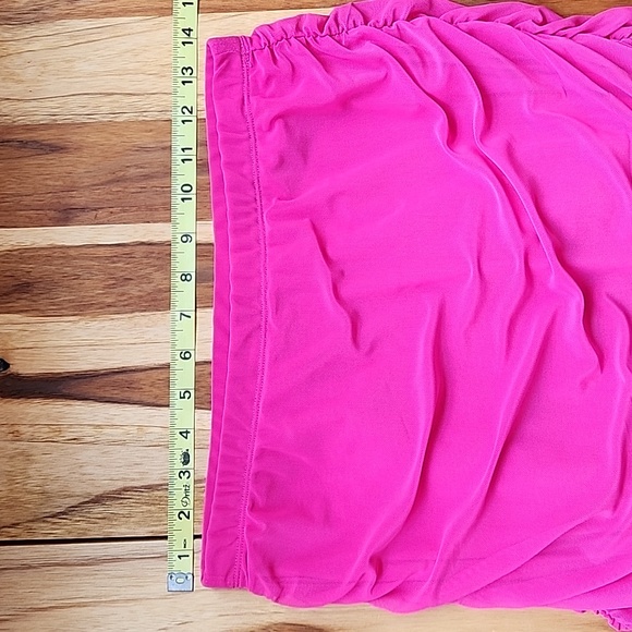 NWOT House of Harlow 1960 hot pink one shoulder 2 piece set size M mesh - Picture 14 of 17